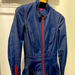 BETSY JOHNSON Denim Peplum Top/Jacket